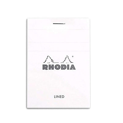 Rhodia Basics Notepad, White (Ruled) - Top Stapled 3