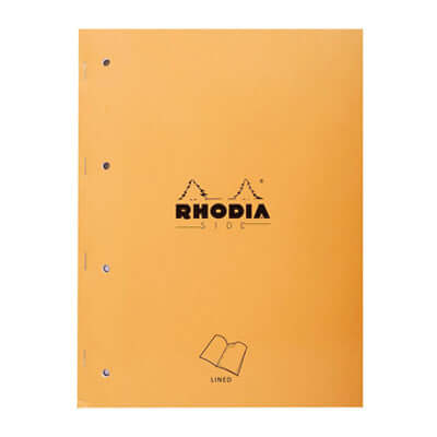 Rhodia Basics Pre-Punched Notepad, Orange - A4+