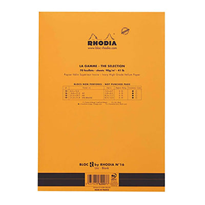 R By Rhodia Premium Notepad, Orange (Unruled) - Top Stapled 3
