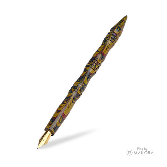 Ranga Dip Pen Fountain Pen, Yellow Black - Steel Nib
