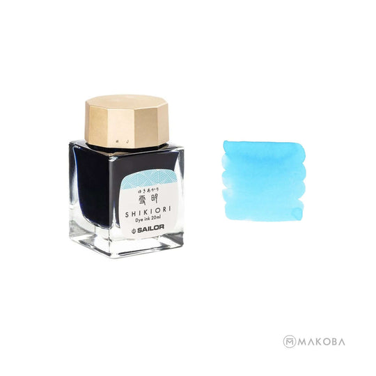 Sailor Shikiori Ink Bottle, Yukiakari (Light Blue) - 20ml
