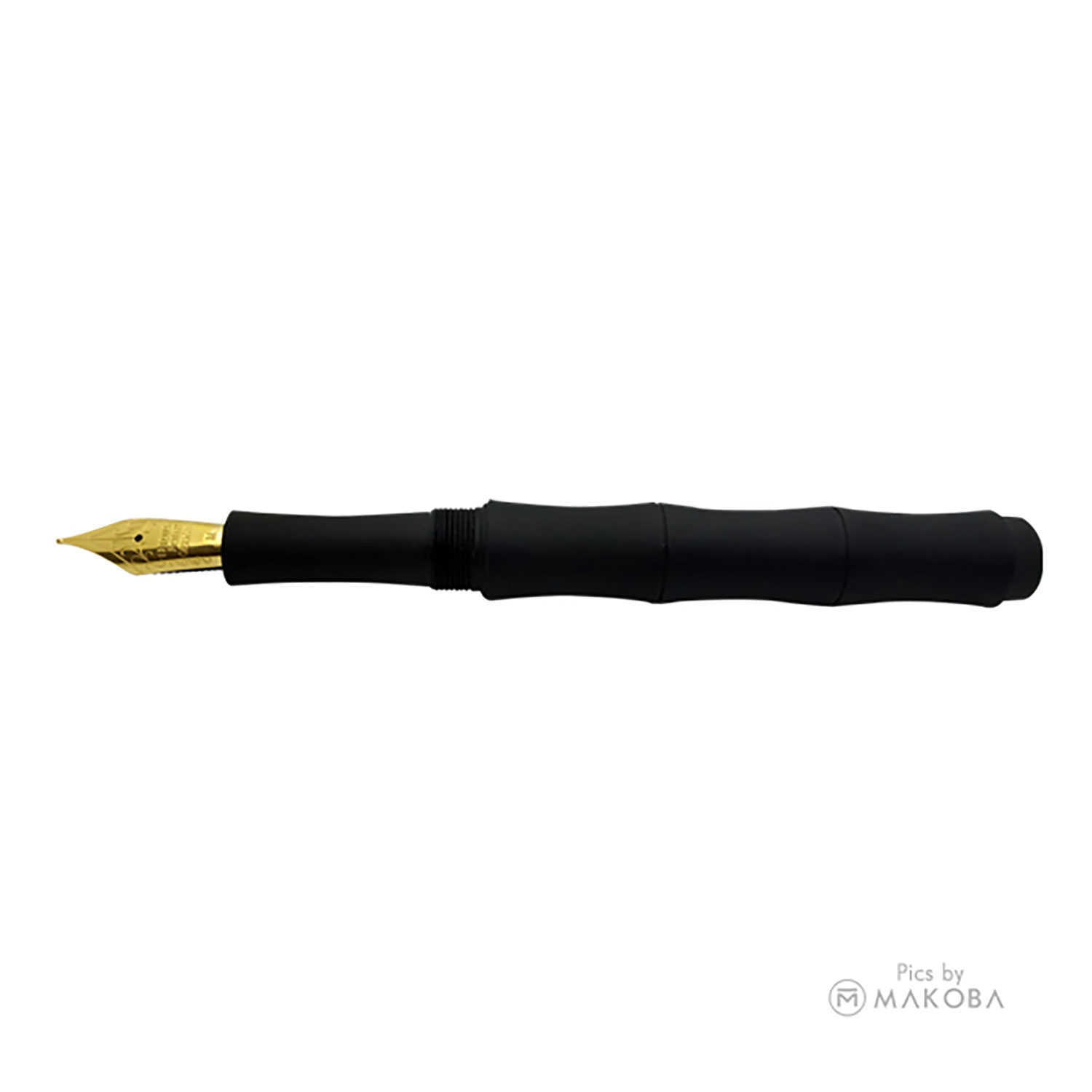 Ranga Thin Bamboo Regular Ebonite Fountain Pen, Solid Matte Black - St ...