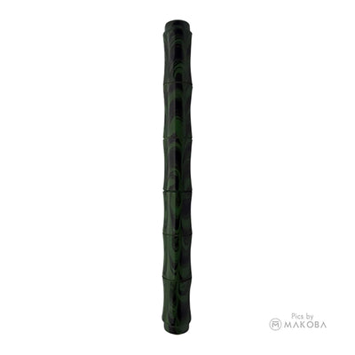 Ranga Thin Bamboo Regular Ebonite Fountain Pen Parrot Green Ripple 4