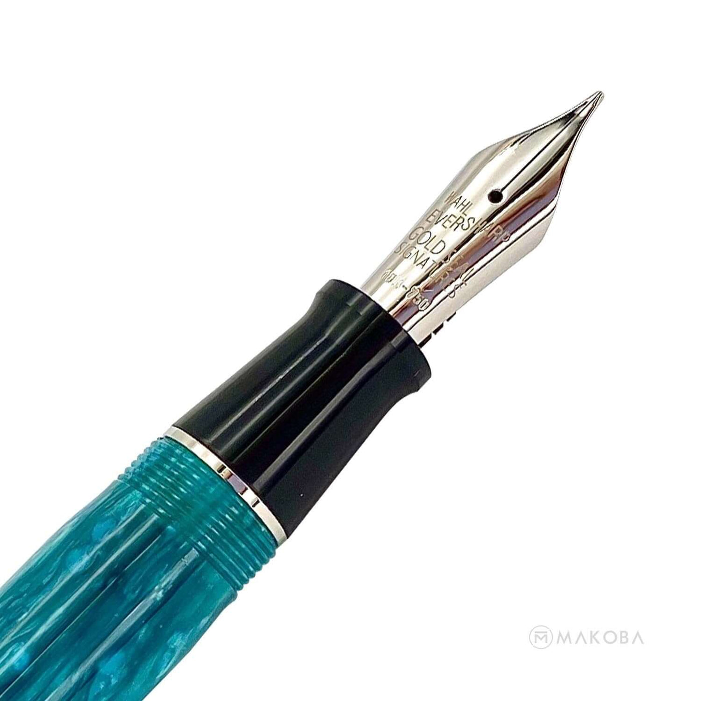 Wahl Eversharp Signature Classic Fountain Pen, Jade (Green) / Rhodium Trim - 18K Gold Nib 2