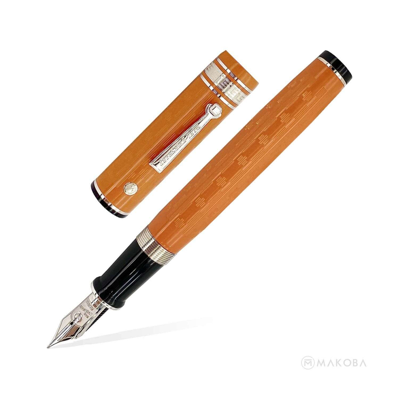 Wahl Eversharp Decoband Oversized Fountain Pen, Gatsby Orange / Rhodium Trim - Super Flex 18k Gold Nib 1