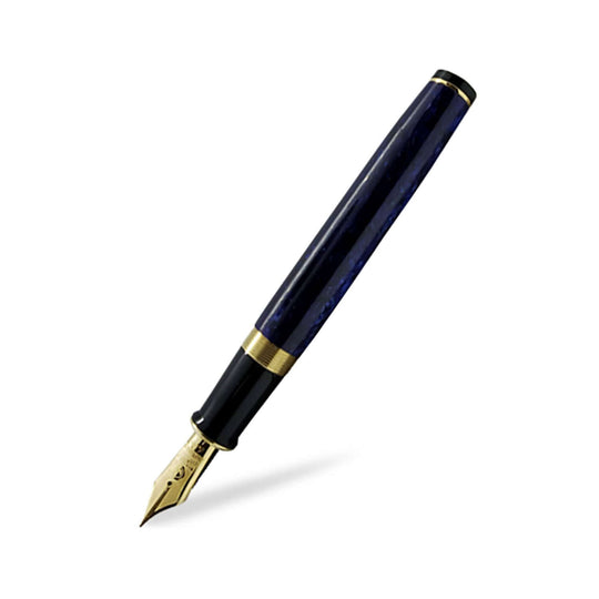 Wahl Eversharp Decoband Oversized Fountain Pen, Positano (Blue) / Gold Trim - 18K Gold Nib
