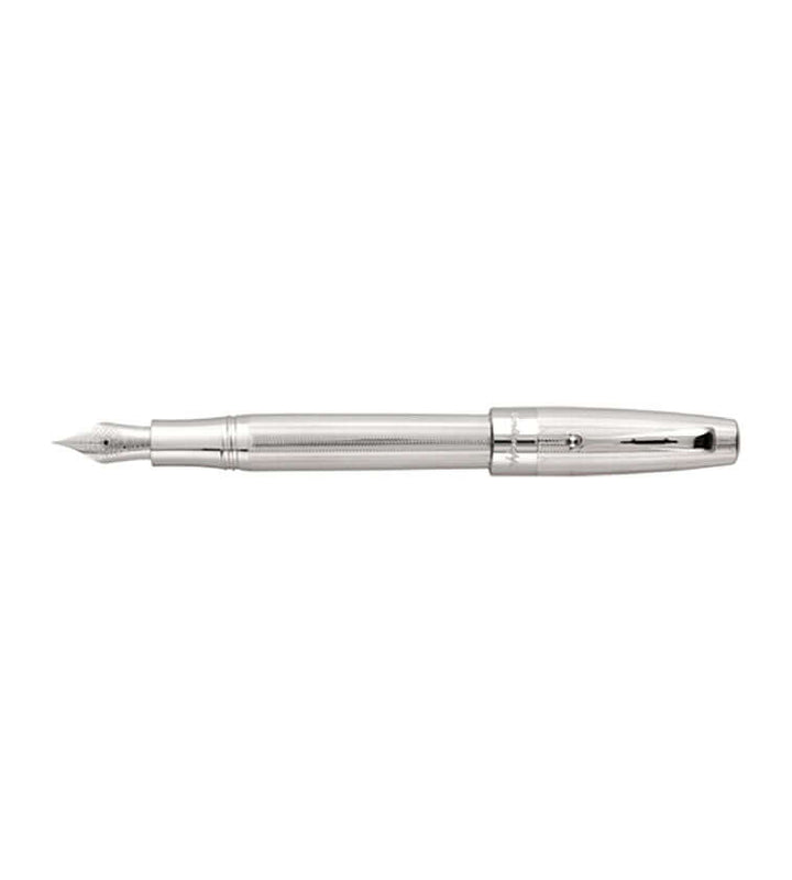 Montegrappa Extra Argento Fountain Pen, Silver - 18K Gold Nib – Makoba