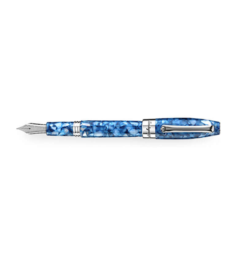 Montegrappa Fortuna Mosaico Marrakech Fountain Pen Blue Steel 2