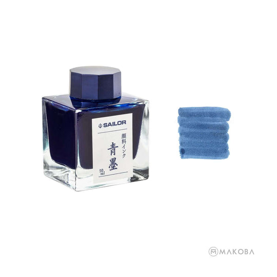 Sailor Pigment Based Ink Bottle, Seiboku (Blue) - 50ml