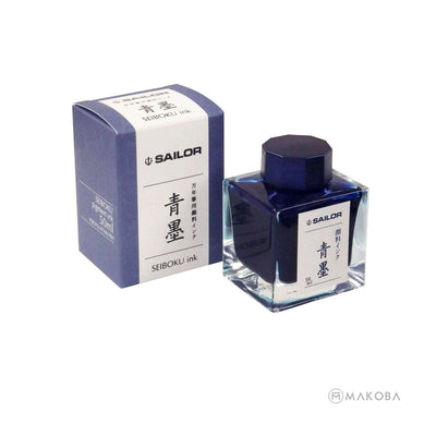 SAILOR PIGMENT BASED SEIBOKU BLUE INK BOTTLE 50ML 2
