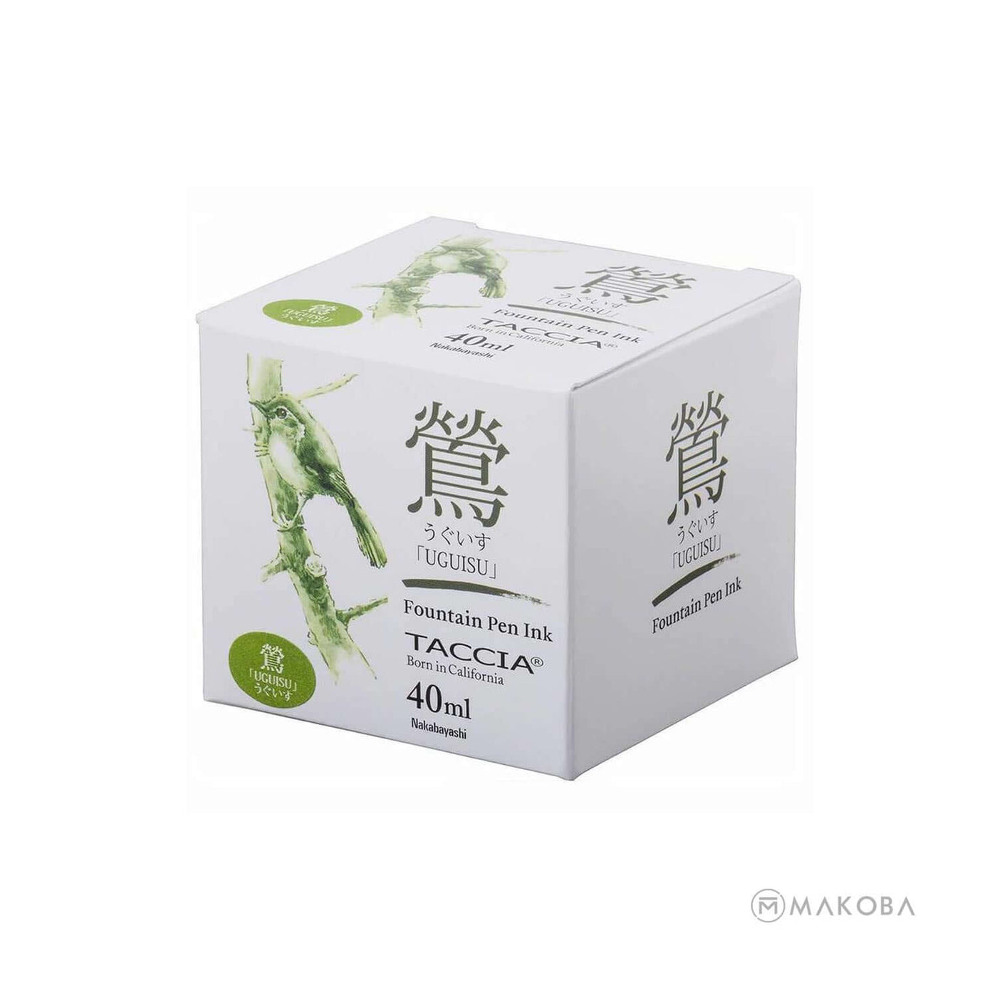 Taccia Sunao-Iro Japanese Ink Bottle Uguisu (Olive Green) 40ml 3