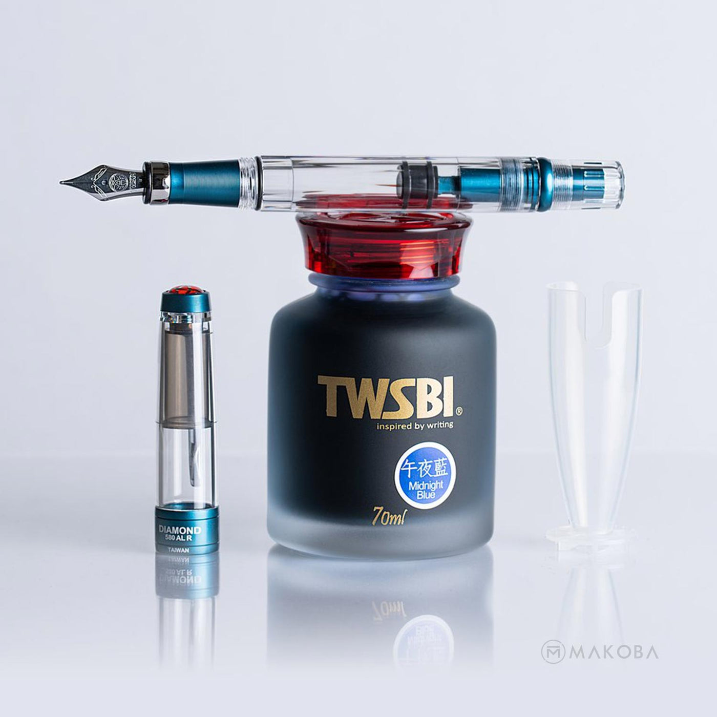 TWSBI Diamond 580ALR Prussian Blue Fountain Pen 7