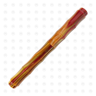 Ranga Bamboo Premium Acrylic Fountain Pen Brown Red Stripes Steel Nib 3