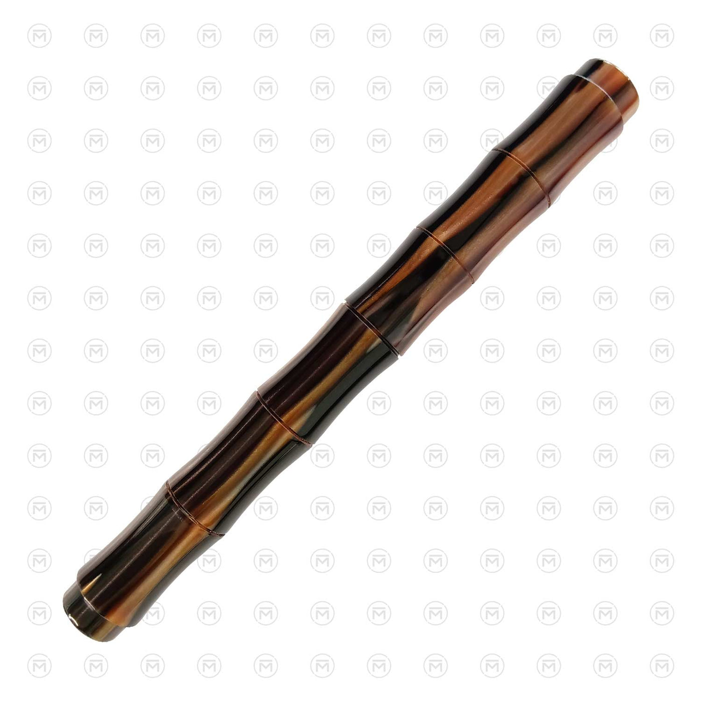 Ranga Bamboo Premium Acrylic Fountain Pen Brown Stripes Steel Nib 4