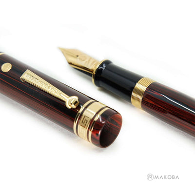 Wahl Eversharp Decoband Oversized Fountain Pen, Rosewood / Gold Trim - 18K Gold Nib 2