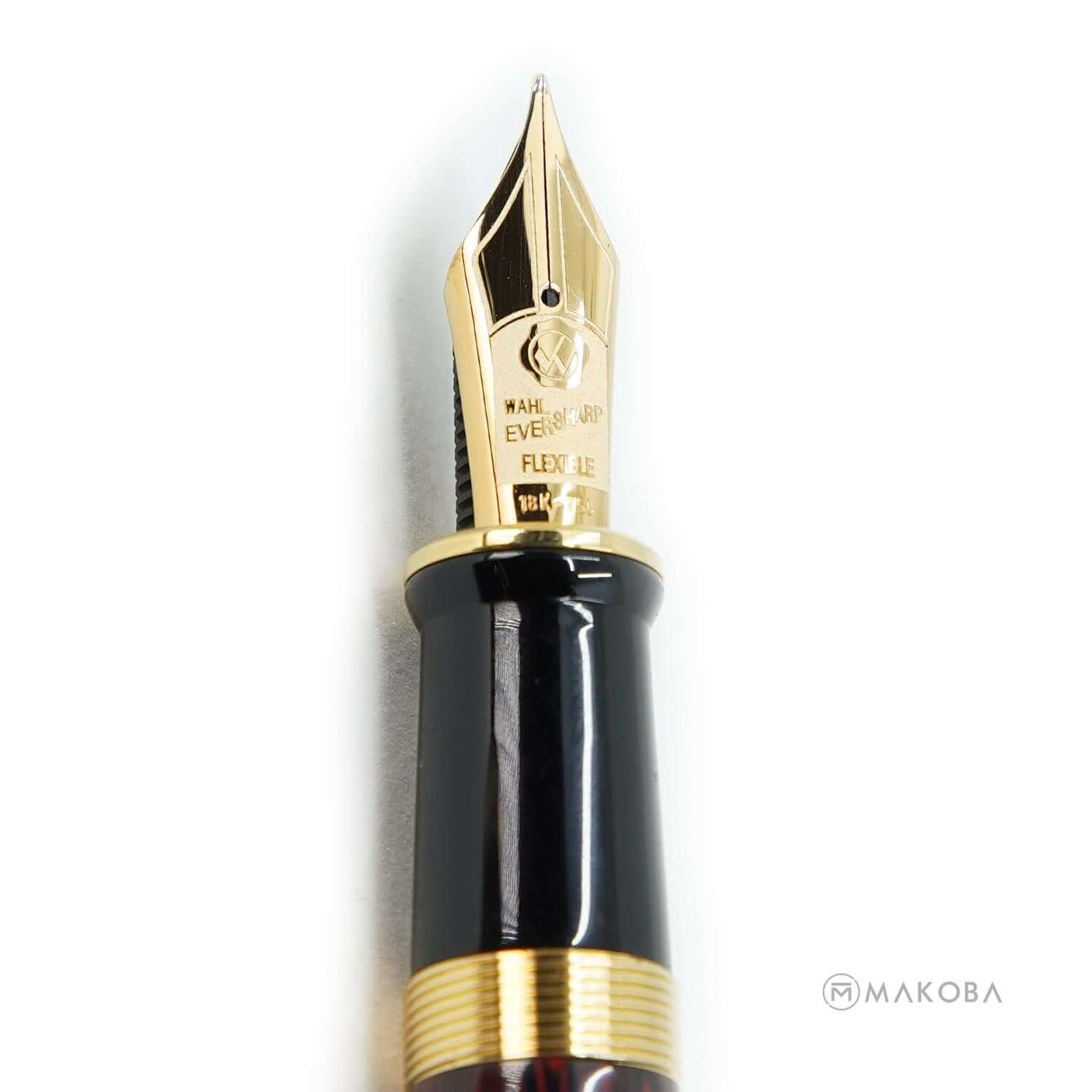 Wahl Eversharp Decoband Oversized Fountain Pen, Rosewood / Gold Trim - 18K Gold Nib 3