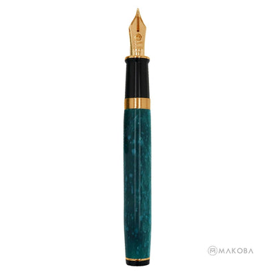Wahl Eversharp Decoband Oversized Fountain Pen, Green Jade / Gold Trim - 18K Gold Nib 2