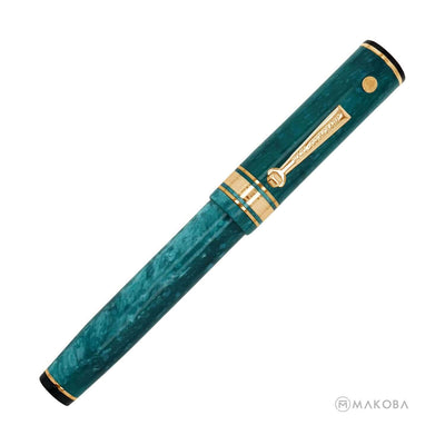 Wahl Eversharp Decoband Oversized Fountain Pen, Green Jade / Gold Trim - 18K Gold Nib 3