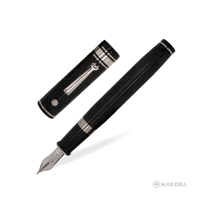 Wahl Eversharp Decoband Oversized Fountain Pen, Gatsby Black / Chrome Trim - 18K Gold Nib 1