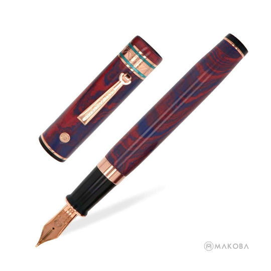 Wahl Eversharp Decoband Oversized Fountain Pen, Sedona Arizona (Red) / Gold Trim - 18K Gold Nib