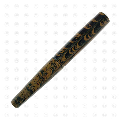Ranga Abhimanyu Regular Ebonite Fountain Pen Khaki Bluish Black Ripple 5