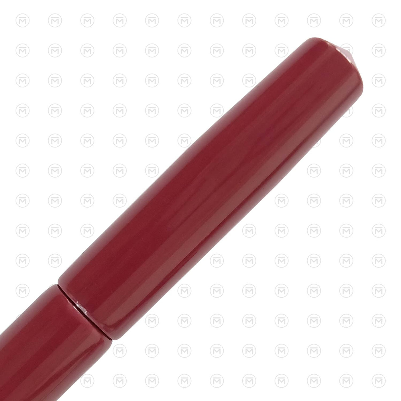 Ranga Abhimanyu Regular Ebonite Fountain Pen, Solid Crimson Red Black Specs - Steel Nib