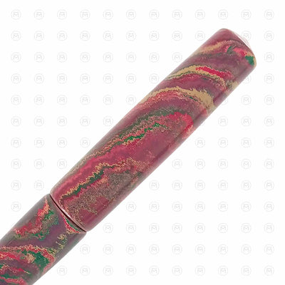Ranga Abhimanyu Premium Ebonite Fountain Pen Pink Red Green Steel Nib 5