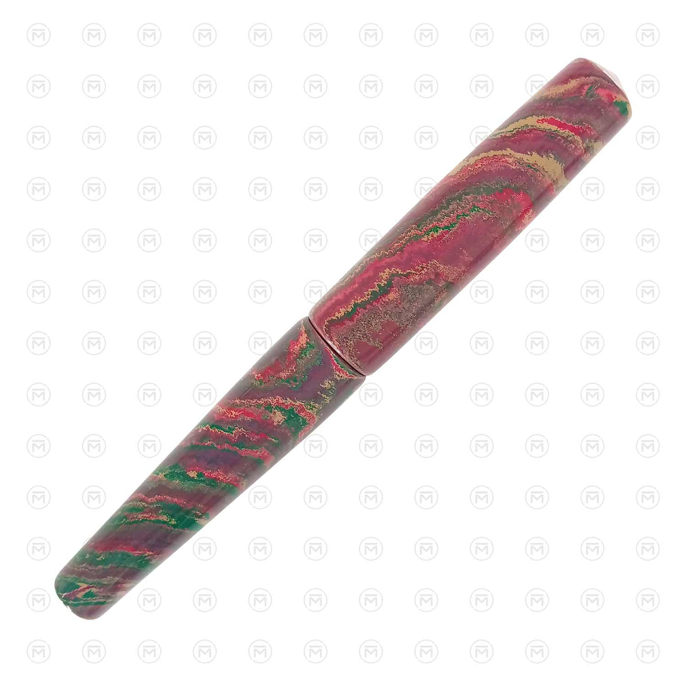 Ranga Abhimanyu Premium Ebonite Fountain Pen Pink Red Green Steel Nib 4