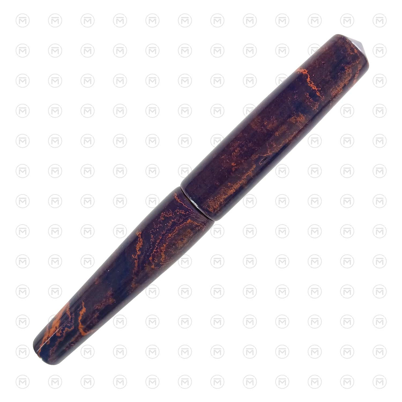 Ranga Abhimanyu Premium Ebonite Fountain Pen Blue Orange 4
