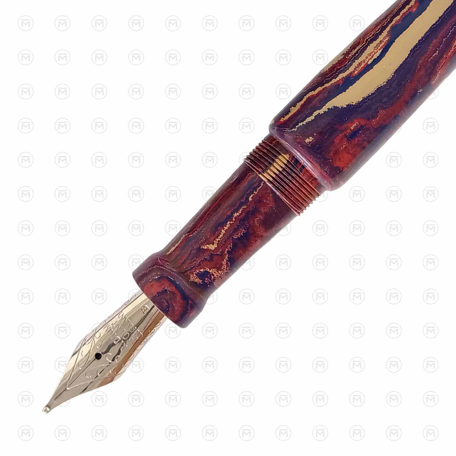 Ranga Abhimanyu Premium Ebonite Fountain Pen, Blue Pink Pale Yellow ...