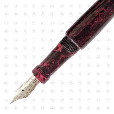 Ranga Abhimanyu Premium Ebonite Fountain Pen Red Black 2