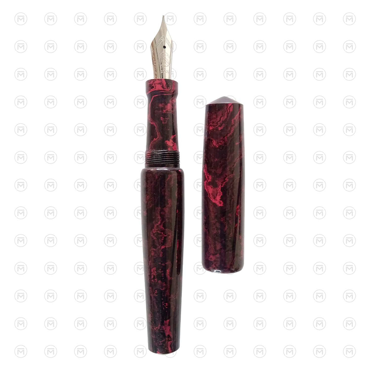 Ranga Abhimanyu Premium Ebonite Fountain Pen Red Black 4