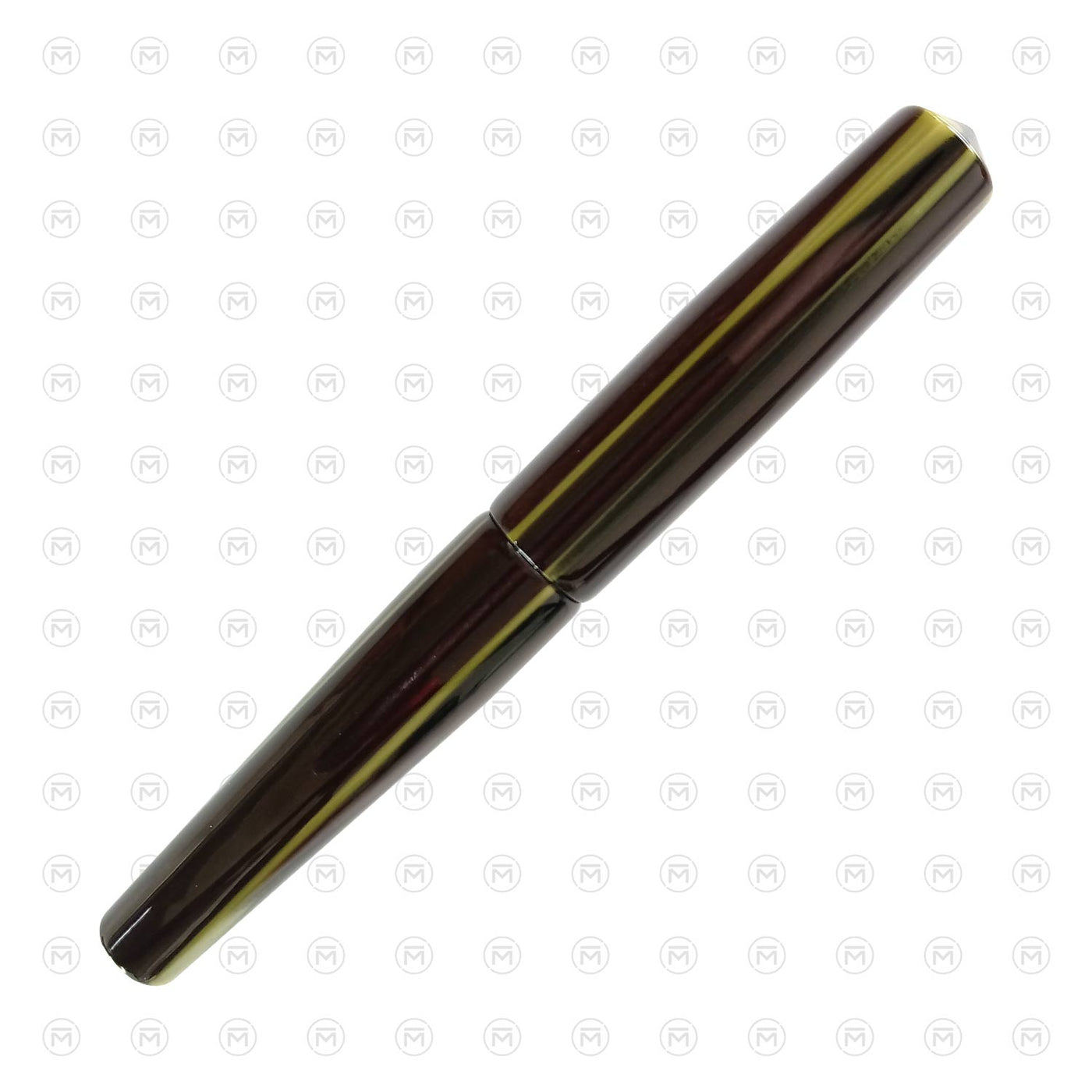 Ranga Abhimanyu Premium Acrylic Fountain Pen Olive Black Stripes 4