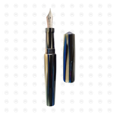 Ranga Abhimanyu Premium Acrylic Fountain Pen Blue Stripes 3