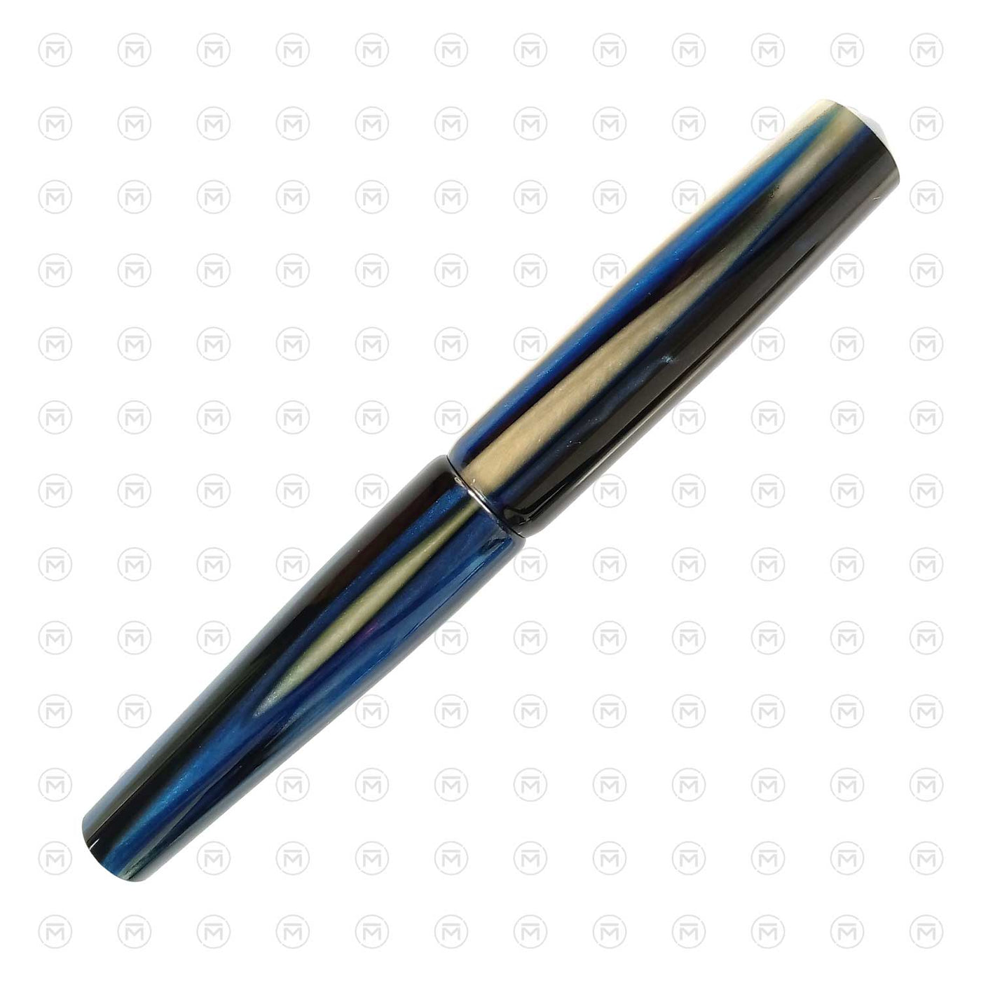 Ranga Abhimanyu Premium Acrylic Fountain Pen Blue Stripes 4