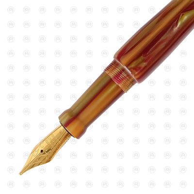 Ranga Abhimanyu Premium Acrylic Fountain Pen Golden Stripes 2