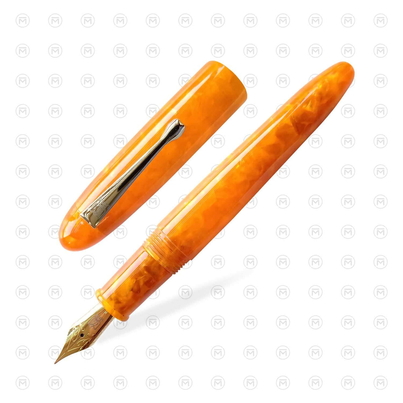 LOTUS SHIKHAR ORANGE CRUSH FOUNTAIN PEN JOWO STEEL NIB 1