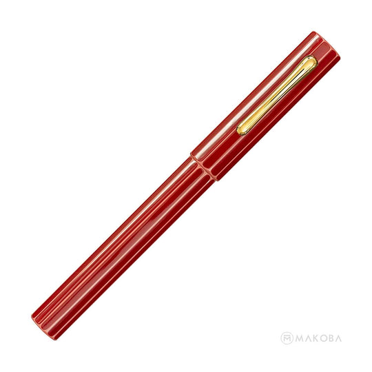 Taccia Kaku-Tate Limited Edition Fountain Pen, Umegasane (Apricot Red) - 14K Gold Nib