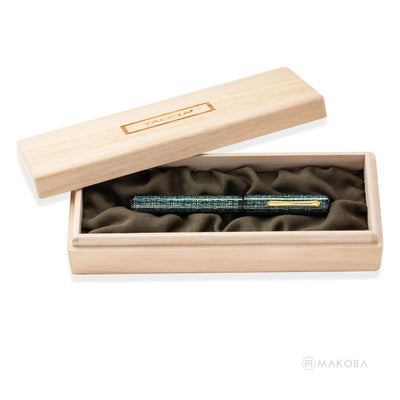 TACCIA TWEED LIMITED EDITION TURQUOISE BLACK GOLD TRIM FOUNTAIN PEN 4
