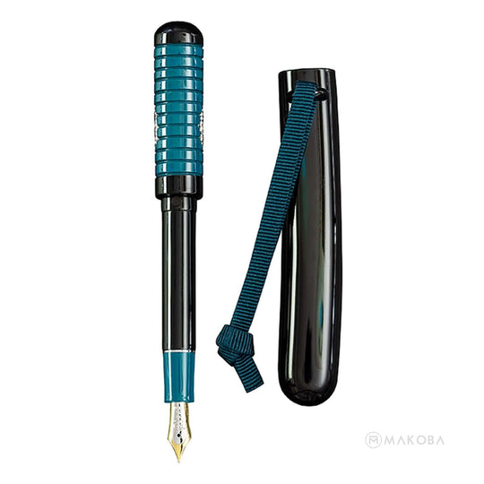 Taccia Tanto Limited Edition Fountain Pen, Yokosenmaki (Azure Stripe) - 14K Gold Nib