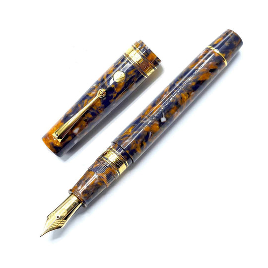 ASC Bologna Extra Fountain Pen, Blue Saffron -18K Gold Nib