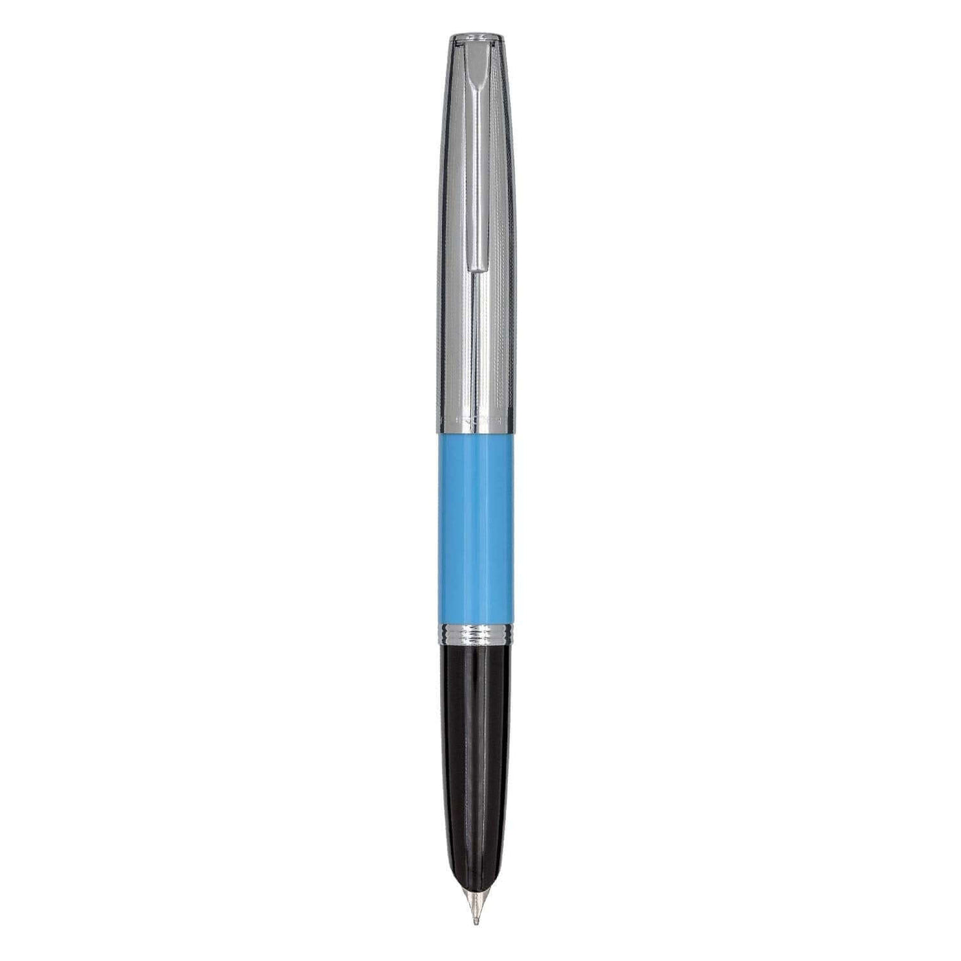Aurora Duocart Fountain Pen - Chrome Light Blue 4