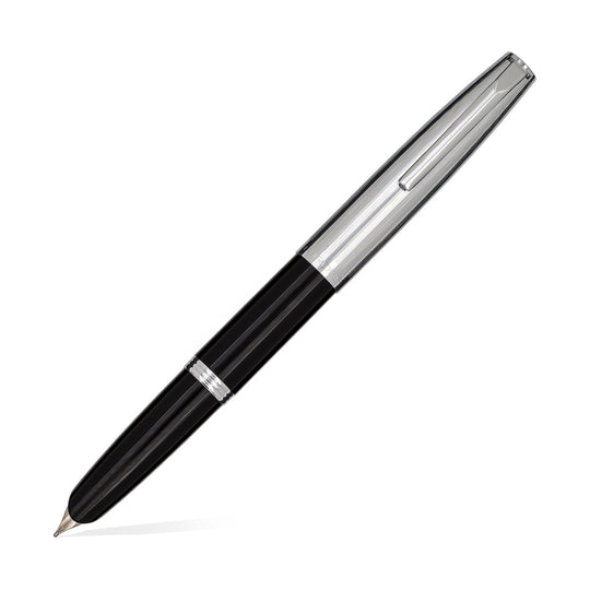 Aurora Duocart Fountain Pen - Chrome Black