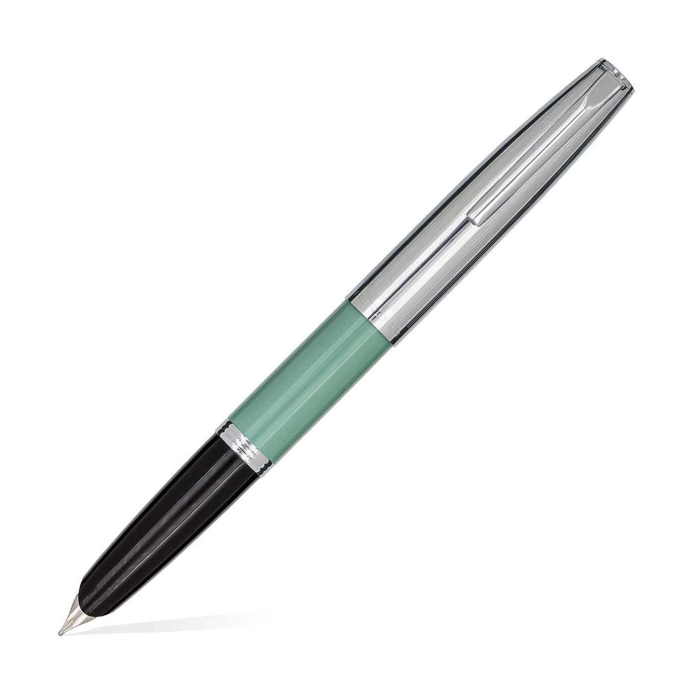 Aurora Duocart Fountain Pen - Chrome Green 1