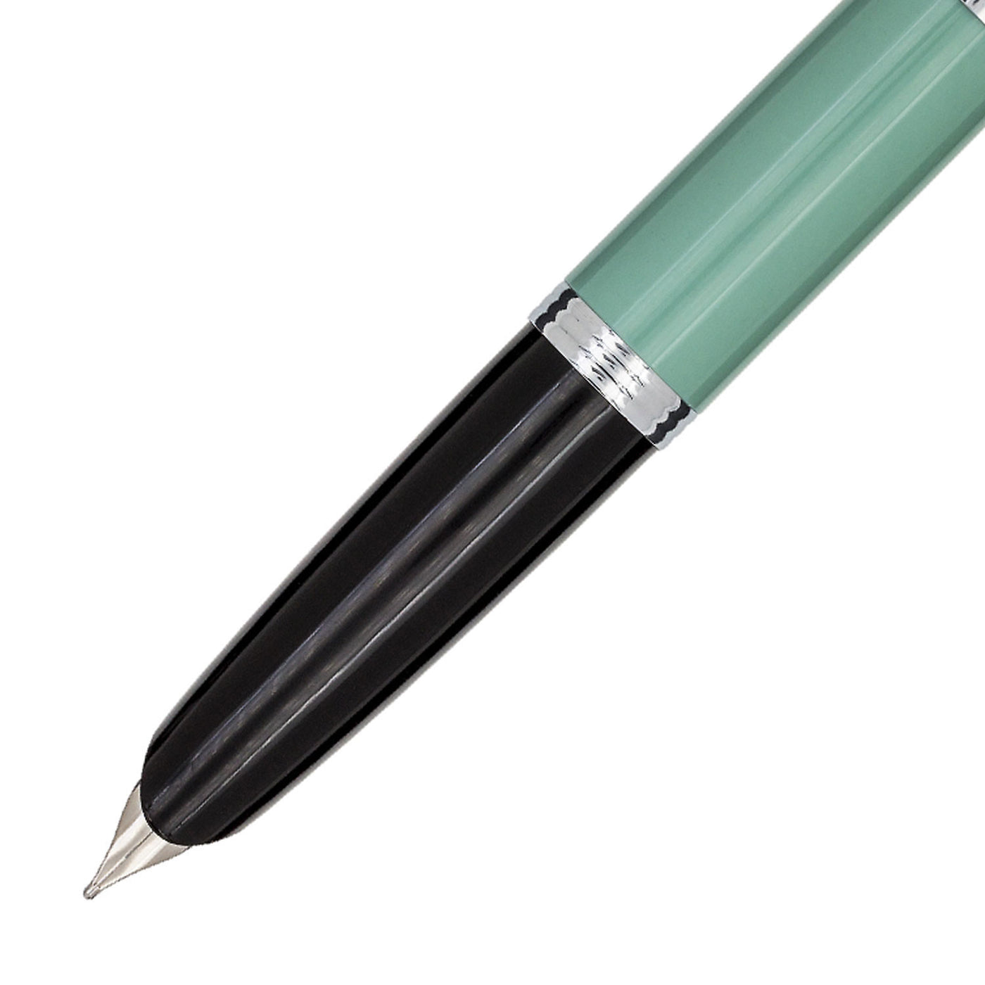Aurora Duocart Fountain Pen - Chrome Green 2