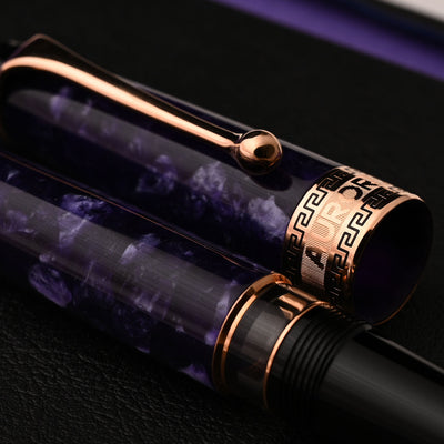 Aurora Optima Auroloide Fountain Pen - Purple RGT 10