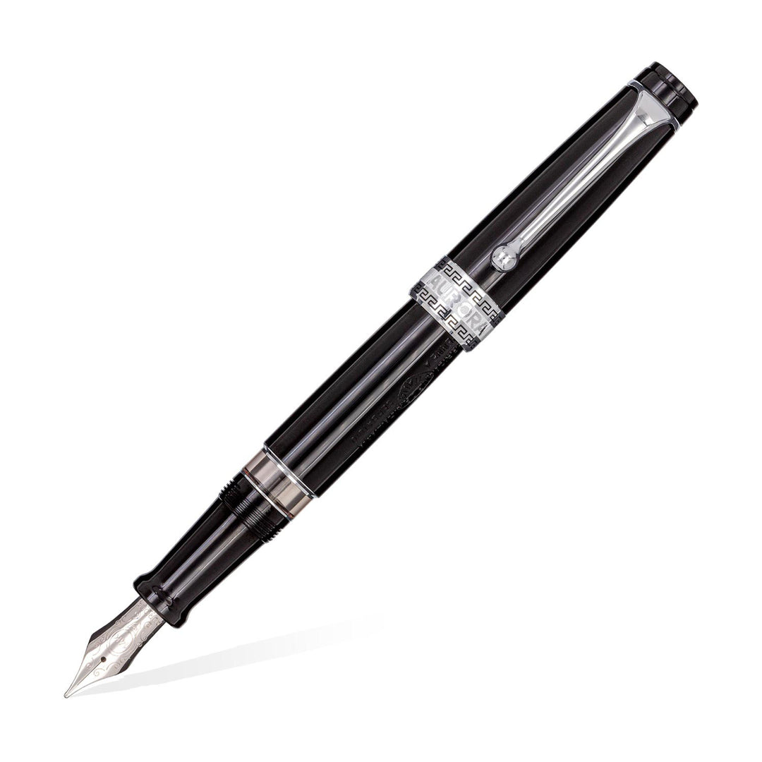 AURORA Optima Kugelschreiber Black Pearl – Edles Schreibgerät, Japanischer Import (Modell 998-CGA)