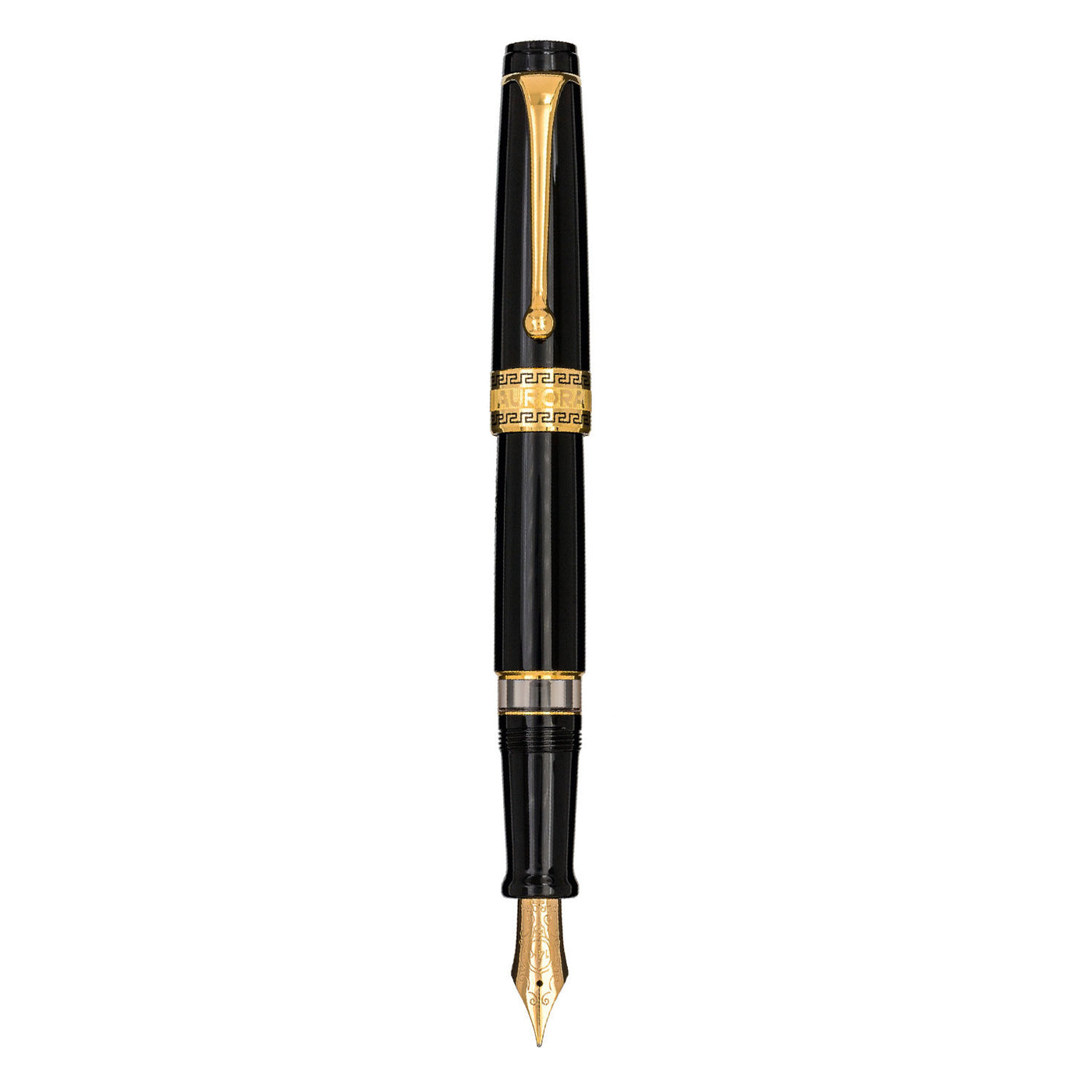 Aurora Optima Resin Fountain Pen - Black GT 4