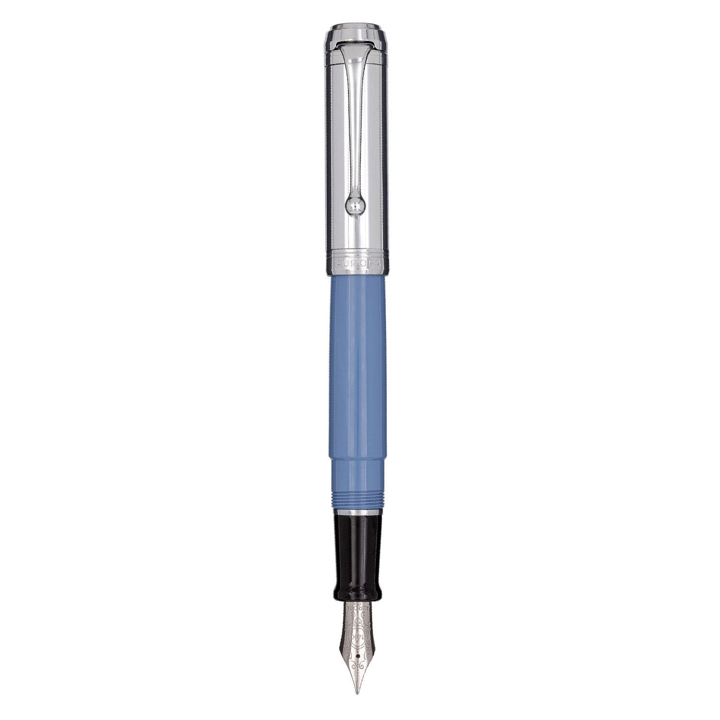Aurora Talentum Fountain Pen - Chrome Light Blue