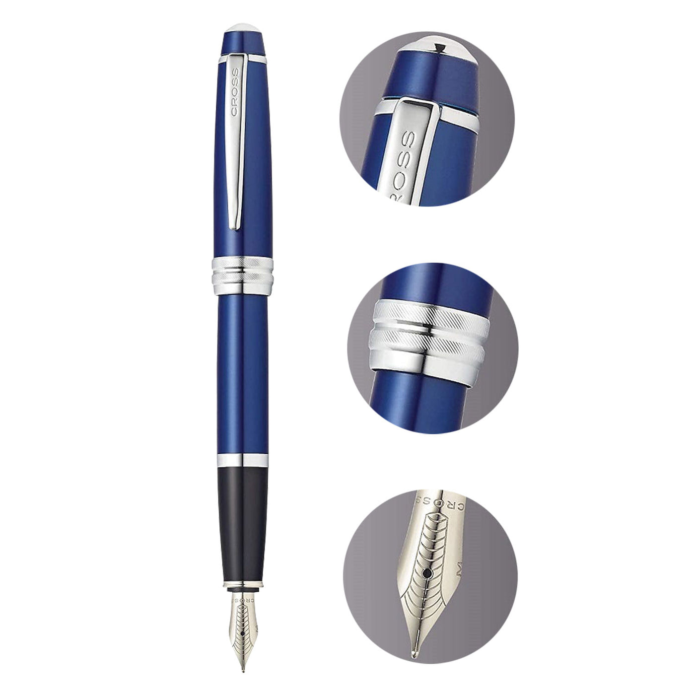 Cross Bailey Fountain Pen, Blue  - Steel Nib 6